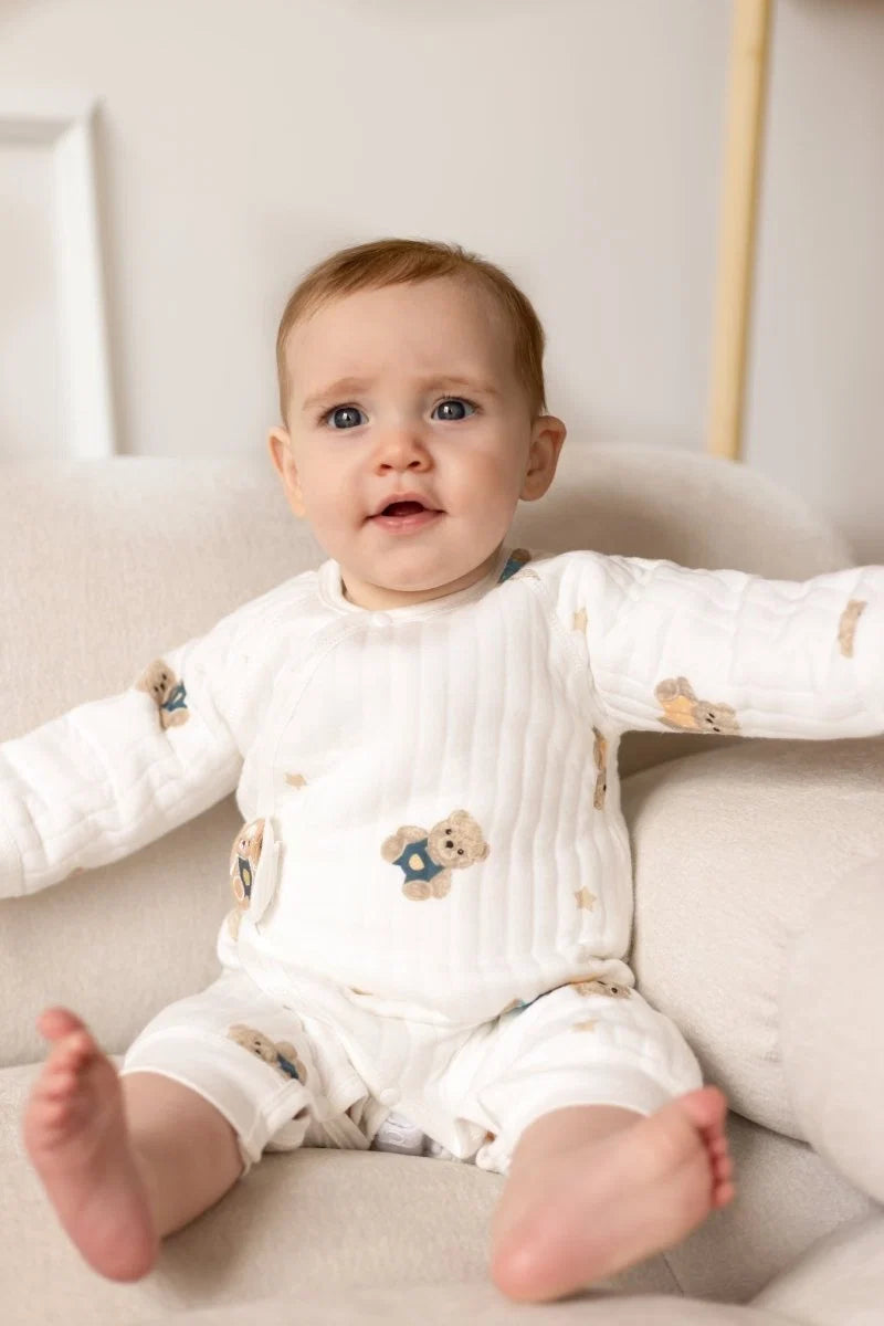 The Charming Bear Boucle Wrap Baby Grow Romper