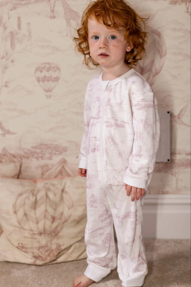 Lyons Den Zip Sleep-suit Baby Pink