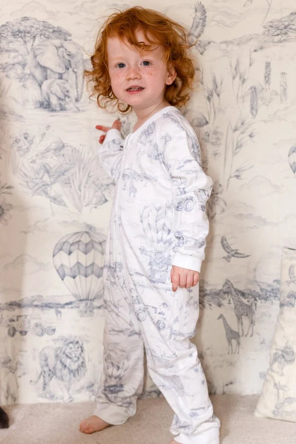 Lyons Den Zip Sleep-suit Baby Blue