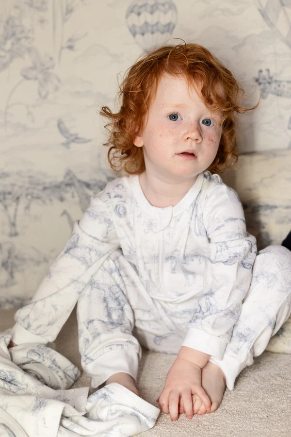 Lyons Den Zip Sleep-suit Baby Blue