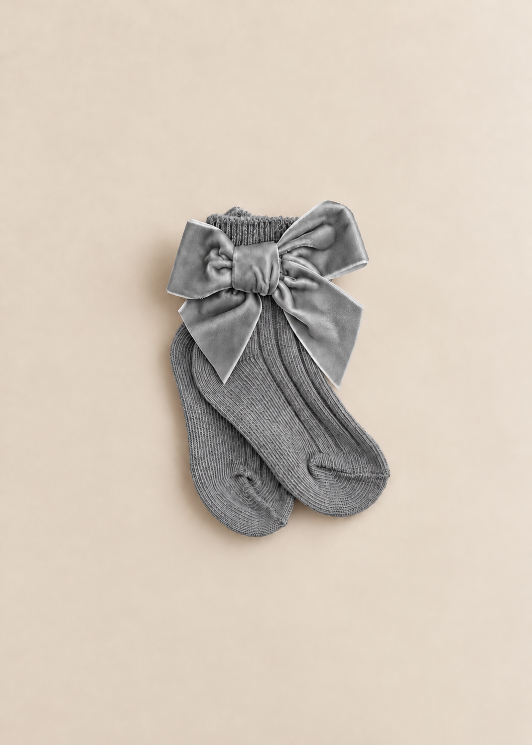 Velvet Bow Ankle Socks