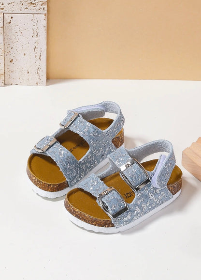 Denim Buckle Sandals