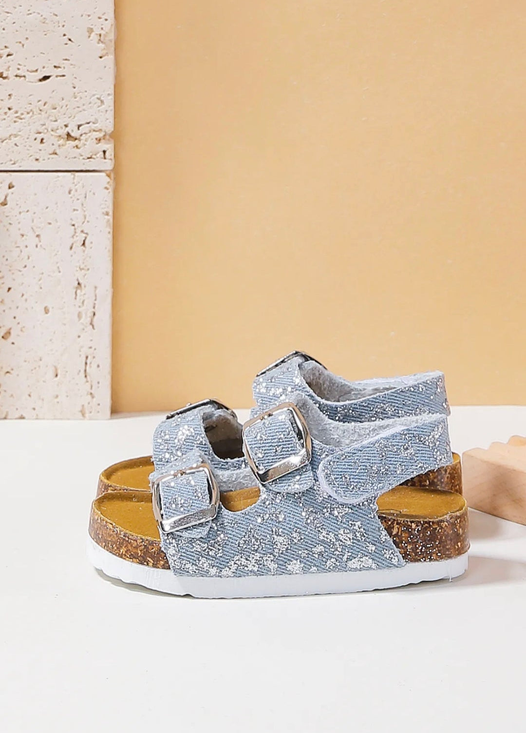 Denim Buckle Sandals