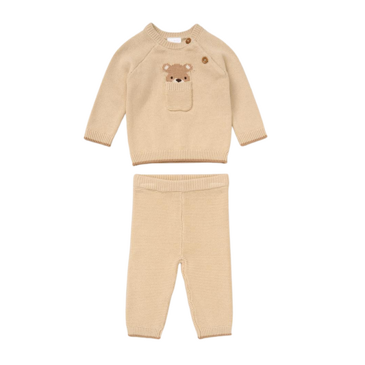 Pocket Bear Knit Set