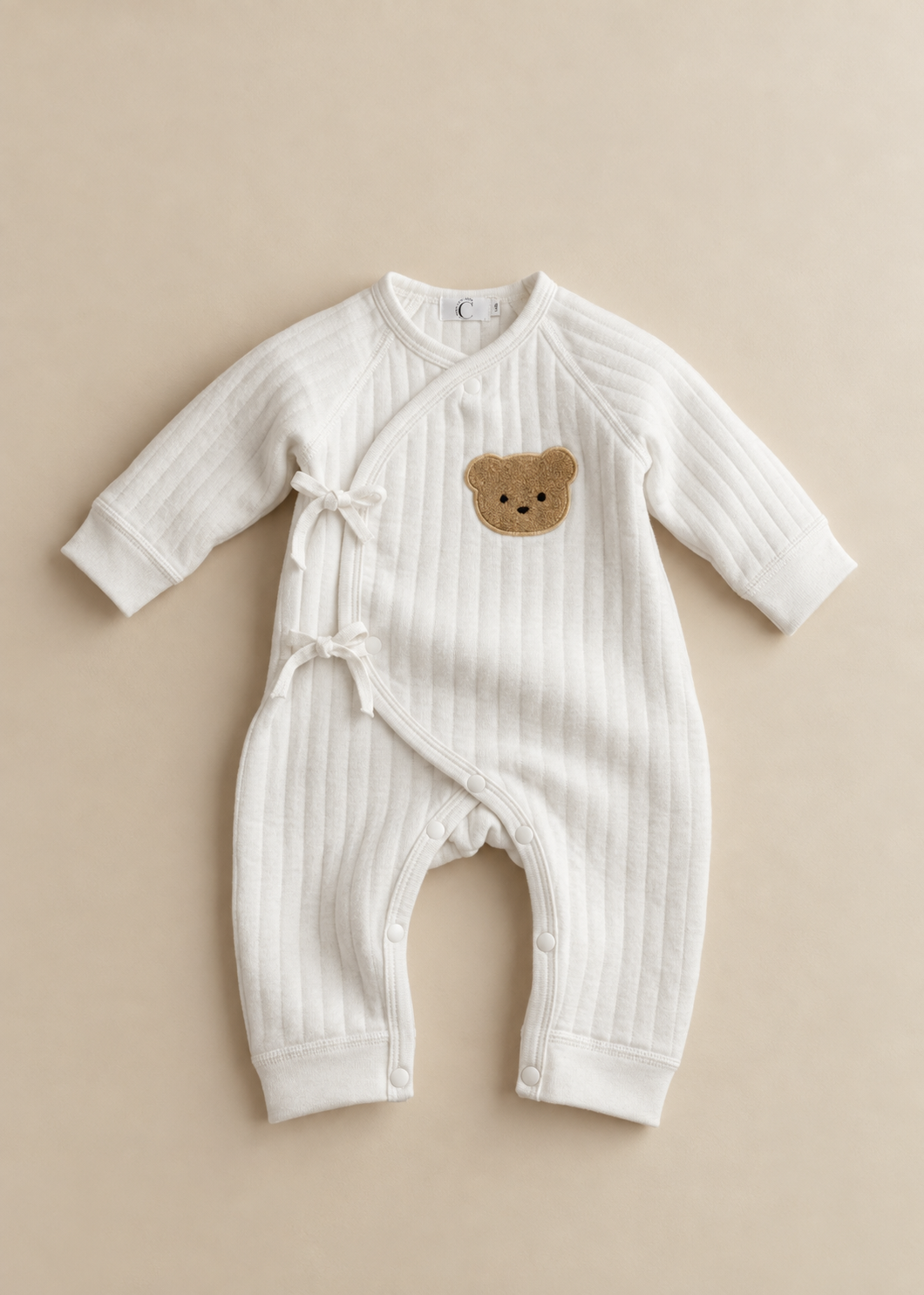 The Teddy Bear Boucle Wrap Baby Grow Romper