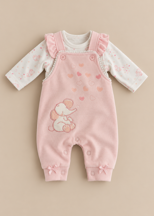 Prem Love Elephant Dungaree Set