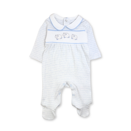 Lambs Striped Sleep-suit