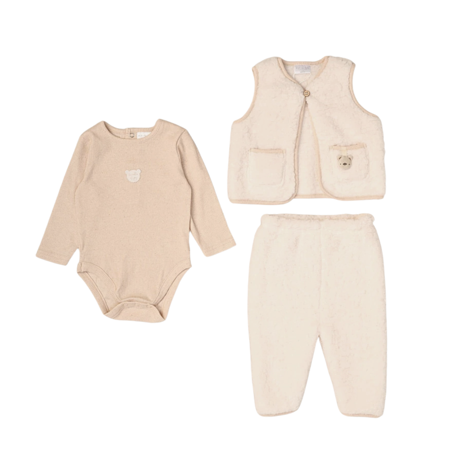 Bear Buddy Sherpa Vest Set