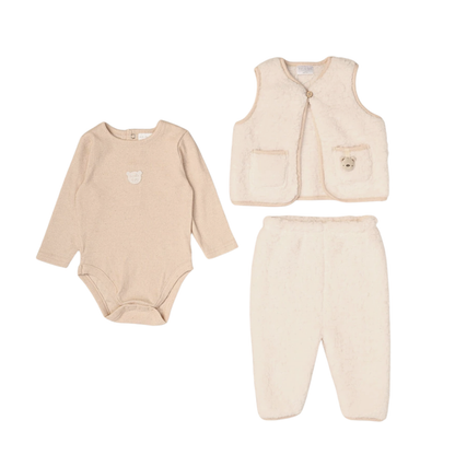 Bear Buddy Sherpa Vest Set