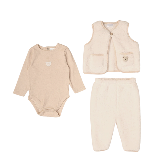 Bear Buddy Sherpa Vest Set