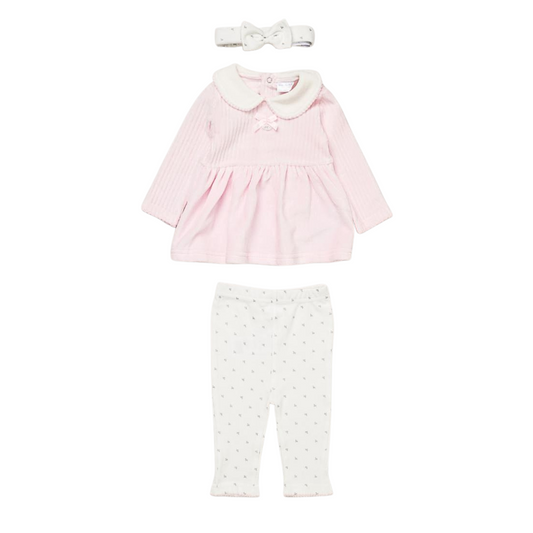 Pink Soft Ribbed 3PC Set