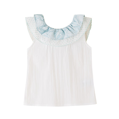 Ruffle Blouse & Shorts Set