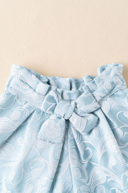 Ruffle Blouse & Shorts Set