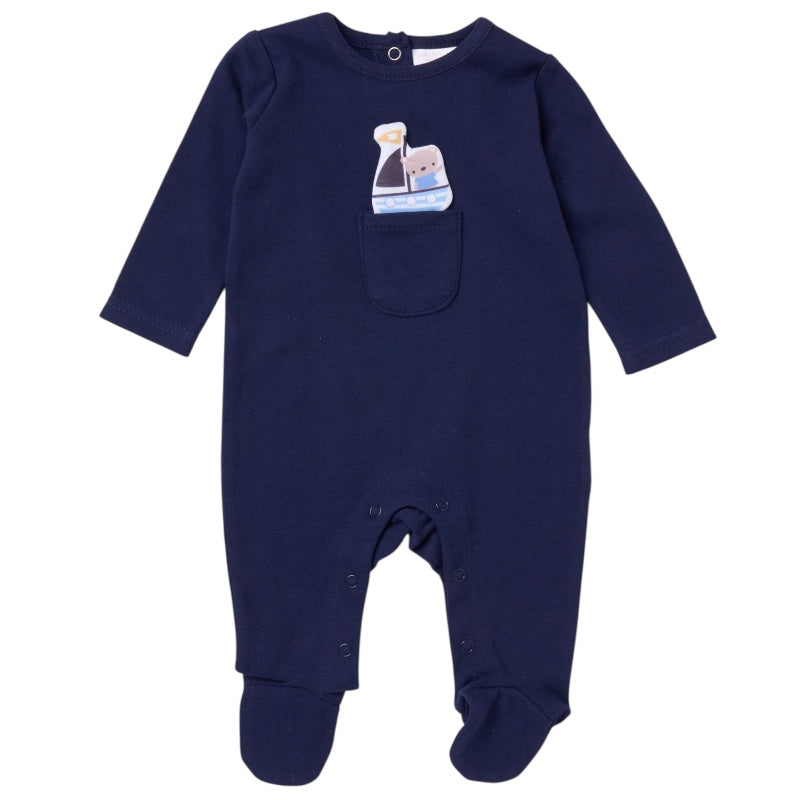 Little Sailor Appliqué Sleep-suit