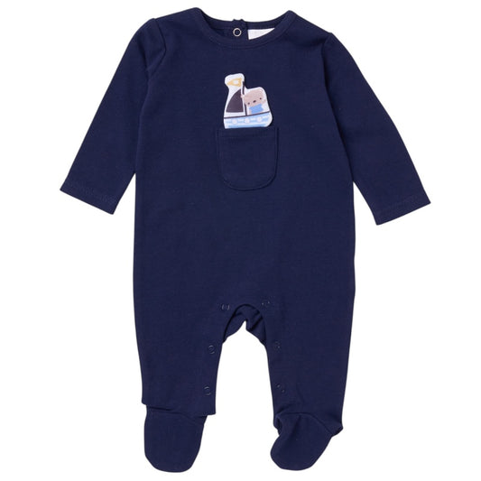Little Sailor Appliqué Sleep-suit