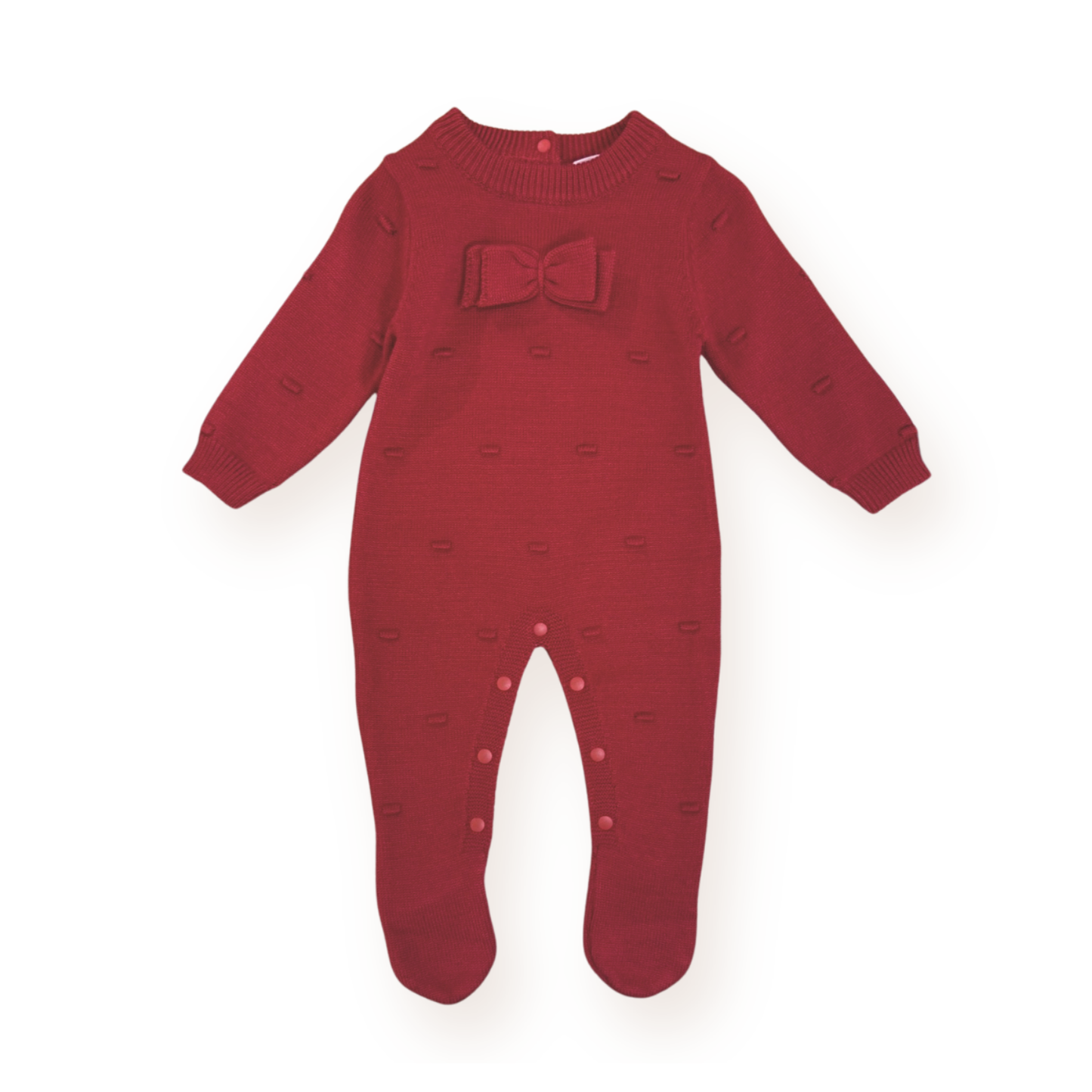 Rosebud Knitted Babygrow