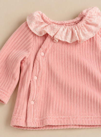 Blush Dream Ribbed Velour Outfit