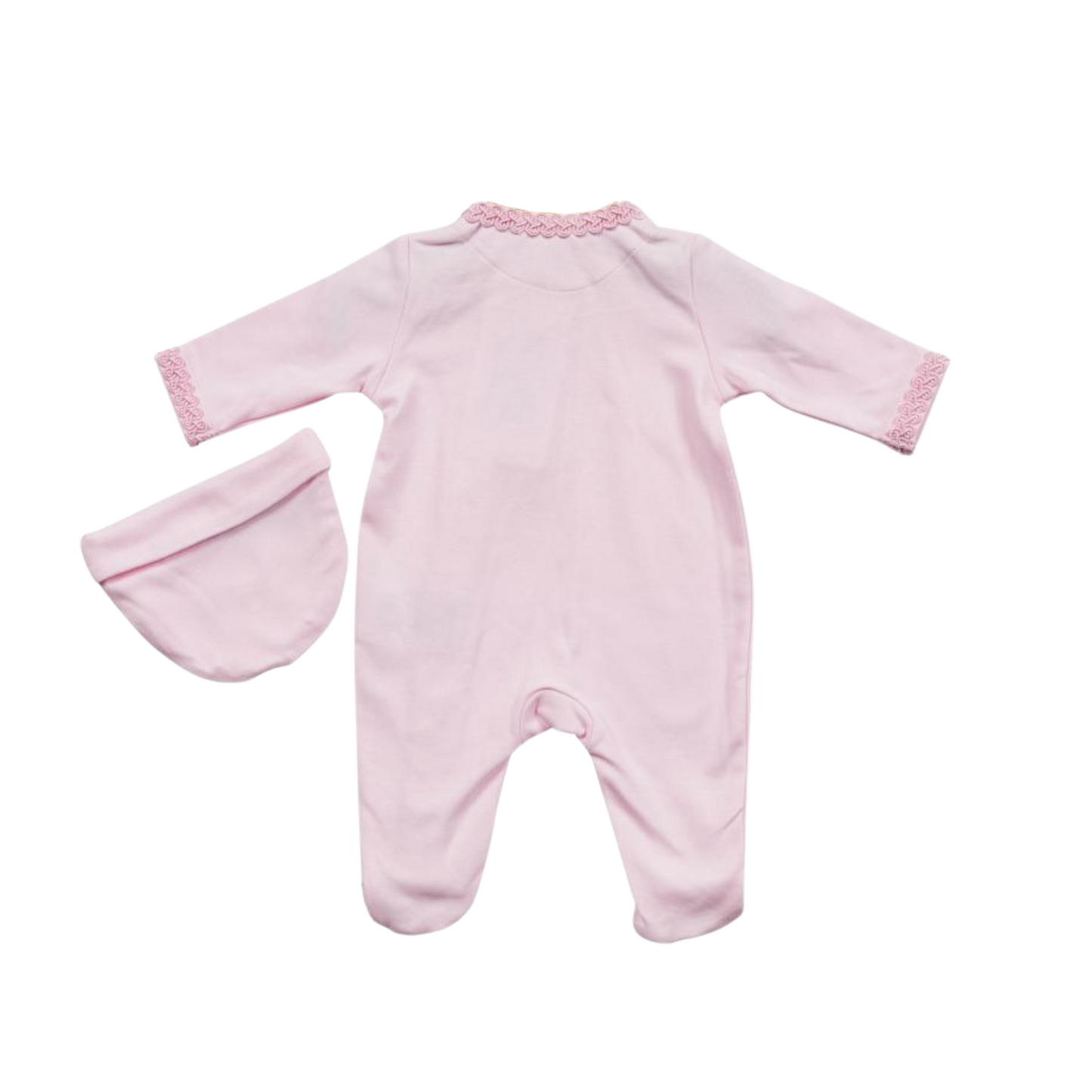 Bubble Gum Sleepsuit & Hat Set