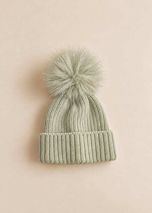 Glitter Pom Pom Hat