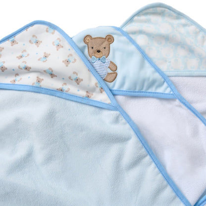 Bear Hooded Towels & Washcloths Set
