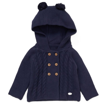 Navy Double Knit Cardigan
