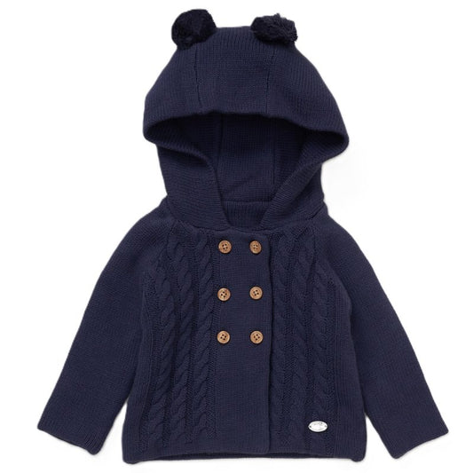 Navy Double Knit Cardigan
