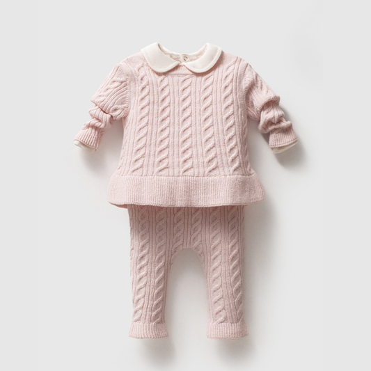 Terry Ruffles Polo Outfit Set