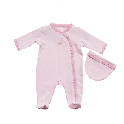 Bubble Gum Sleepsuit & Hat Set
