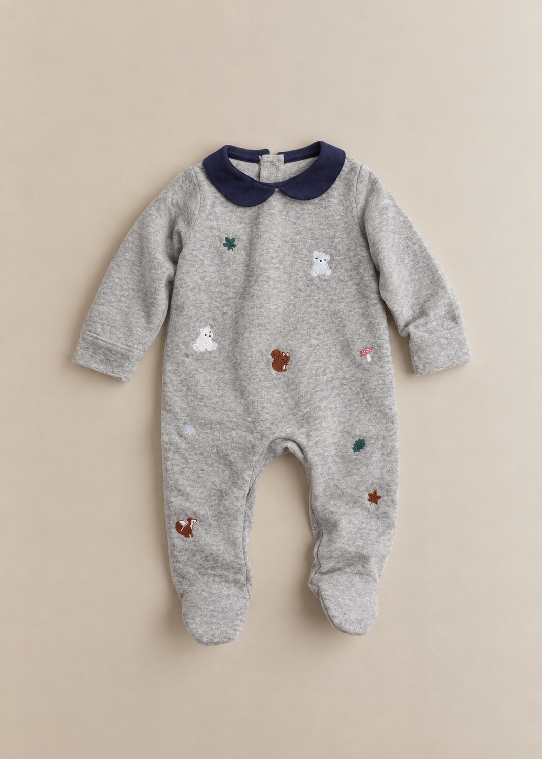 Winter Day Out Velour Sleep-suit