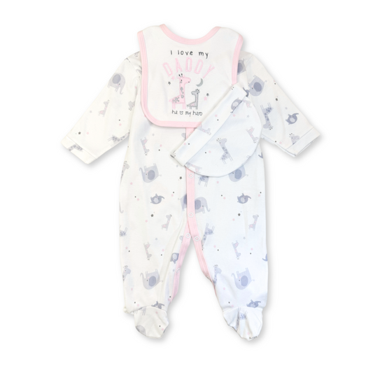 I Love My Daddy Pink 3 PC Set