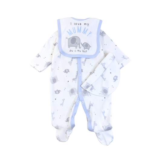 I Love My Mummy Blue 3PC Set