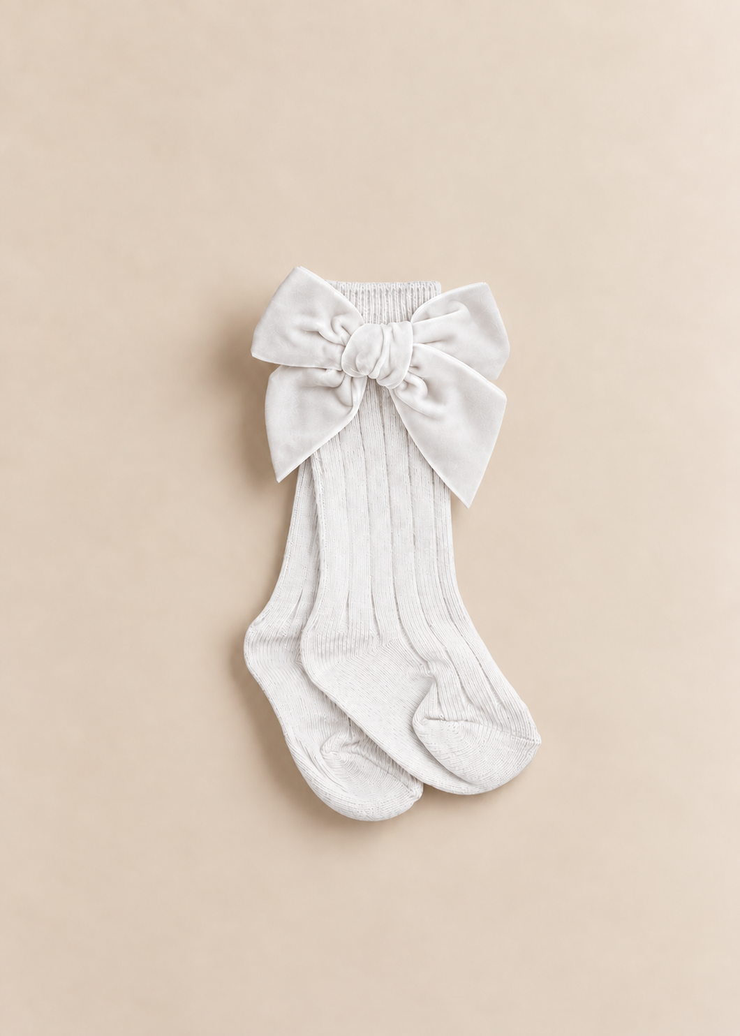 Velvet Bow Knee Socks