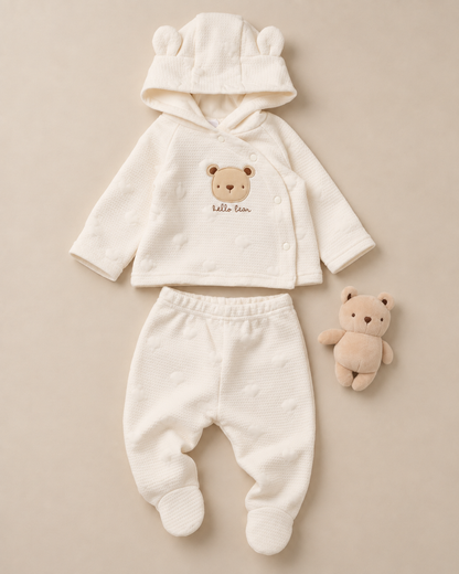 Hello Bear Quilted Set