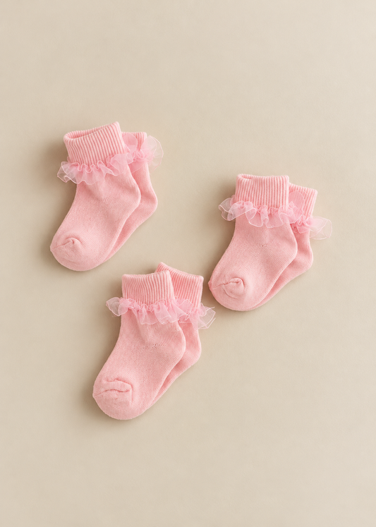 Frilly Lace Socks 3 Pack