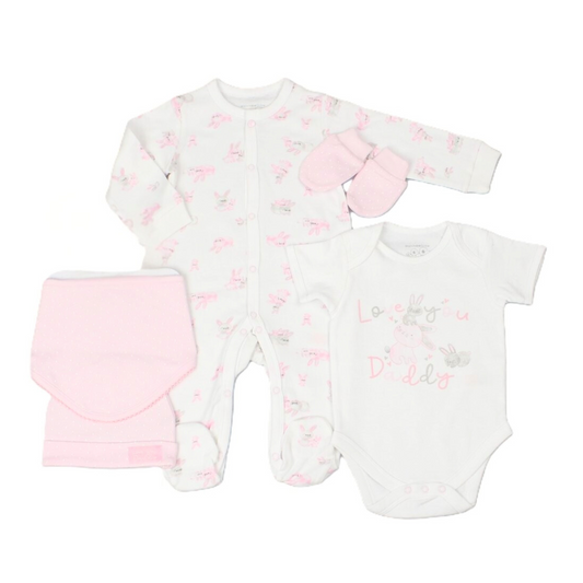 Daddy Bunny Pink 5PC Set