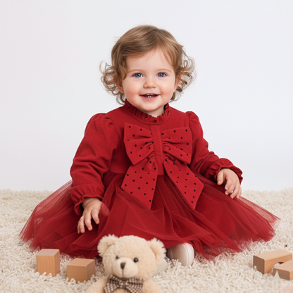LadyBug Bow Tulle Dress