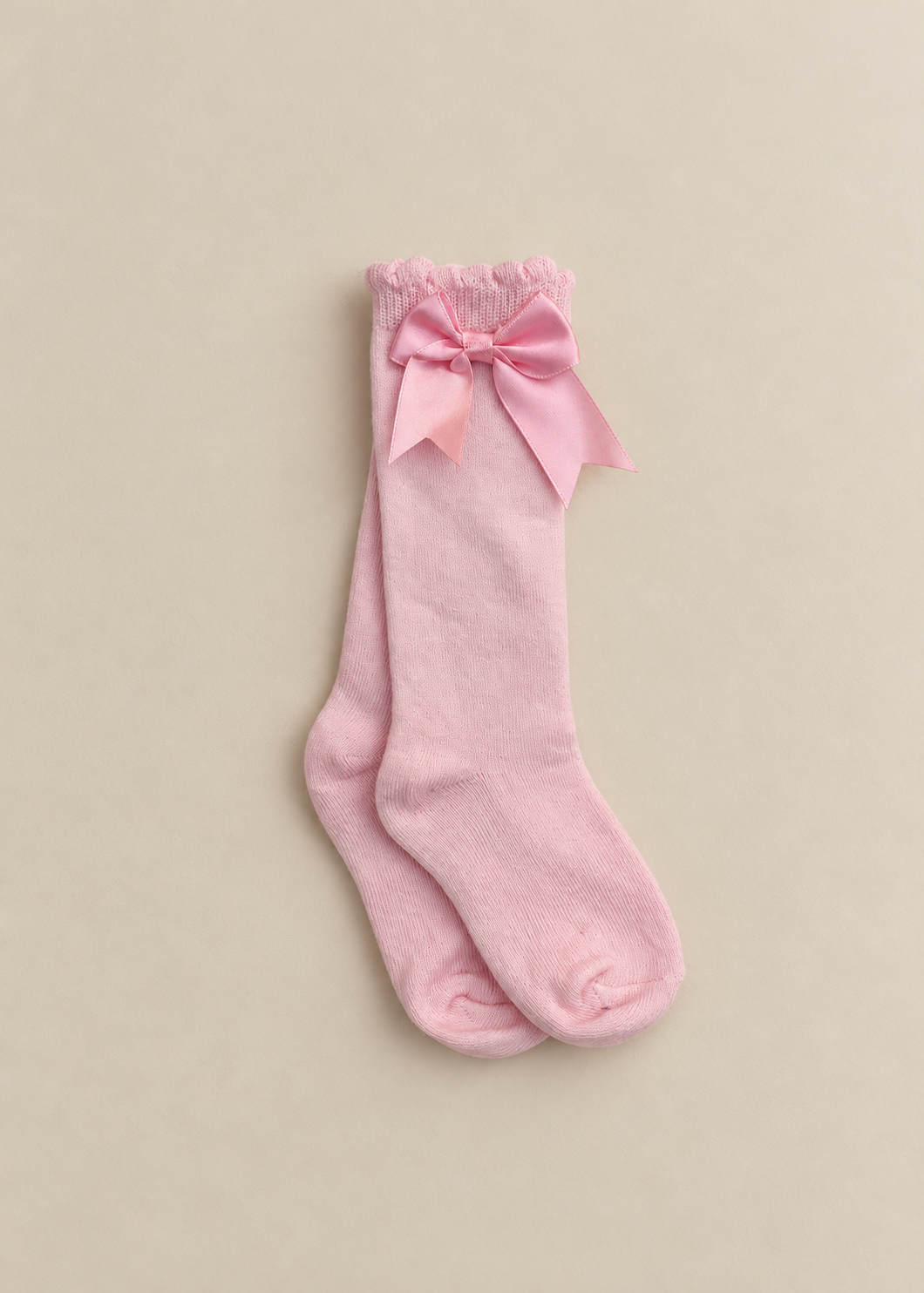 Satin Bow Knee High Socks