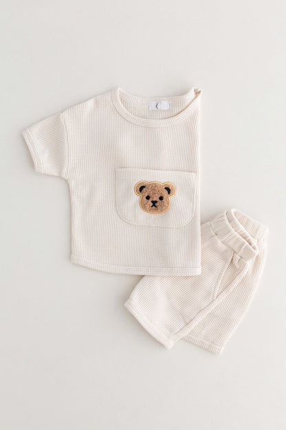 Waffle Bear 2 Piece T-Shirt & Shorts Set