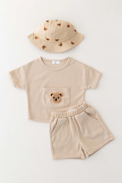 Waffle Bear 2 Piece T-Shirt & Shorts Set