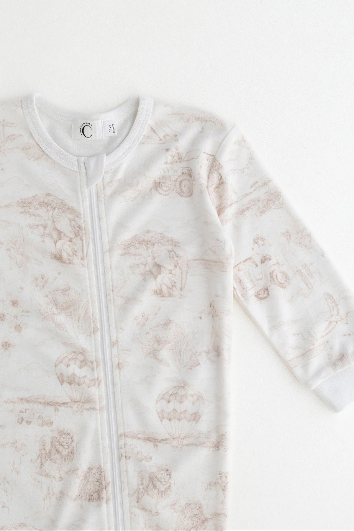Lyons Den Zip Sleep-suit Parchment