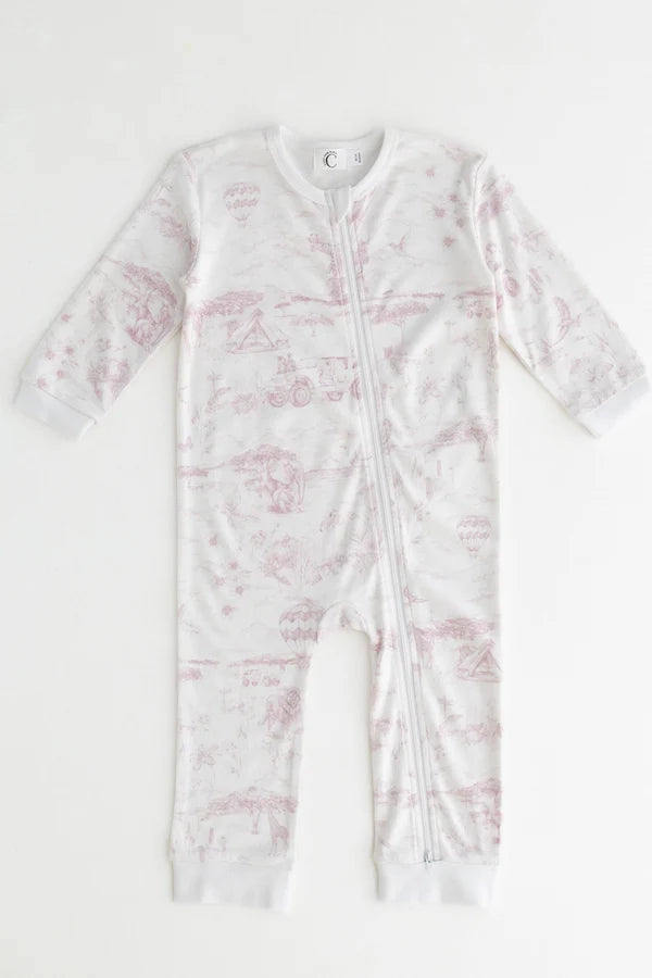 Lyons Den Zip Sleep-suit Baby Pink