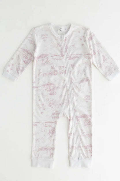 Lyons Den Zip Sleep-suit Baby Pink