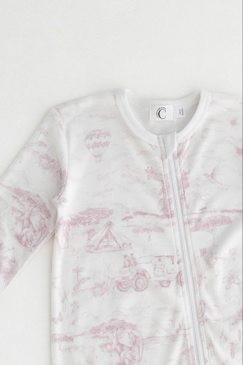 Lyons Den Zip Sleep-suit Baby Pink