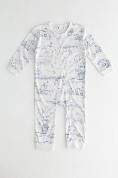Lyons Den Zip Sleep-suit Baby Blue