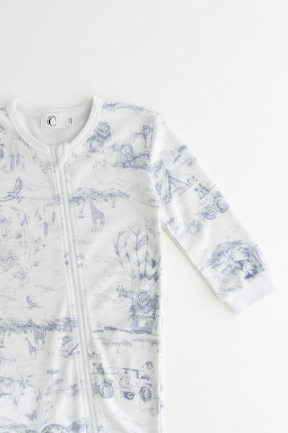 Lyons Den Zip Sleep-suit Baby Blue