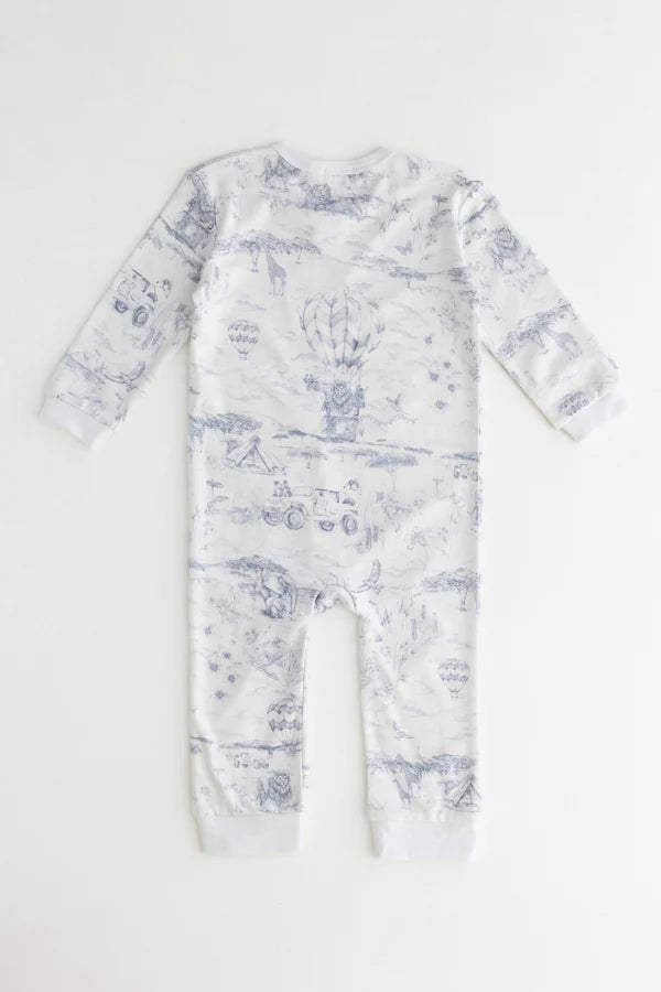 Lyons Den Zip Sleep-suit Baby Blue
