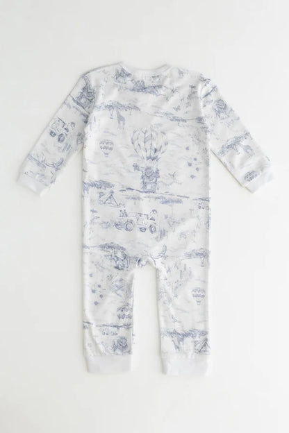 Lyons Den Zip Sleep-suit Baby Blue