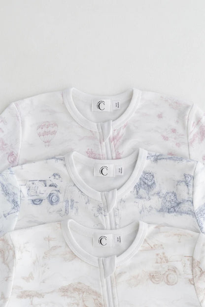 Lyons Den Zip Sleep-suit Baby Pink
