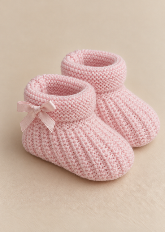 Pink Bow Booties