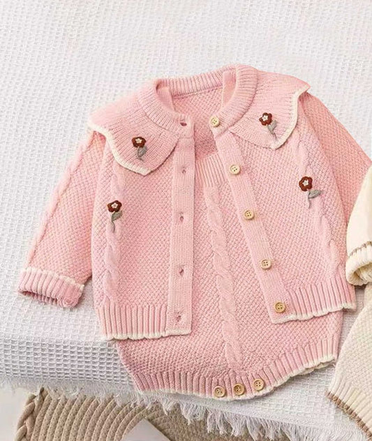 Soft Flourish Cardigan Set